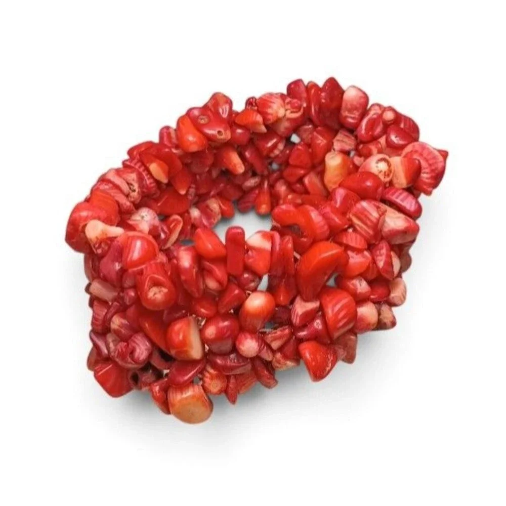 Branch Red Coral Beaded Bracelet